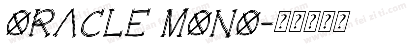 Oracle Mono字体转换